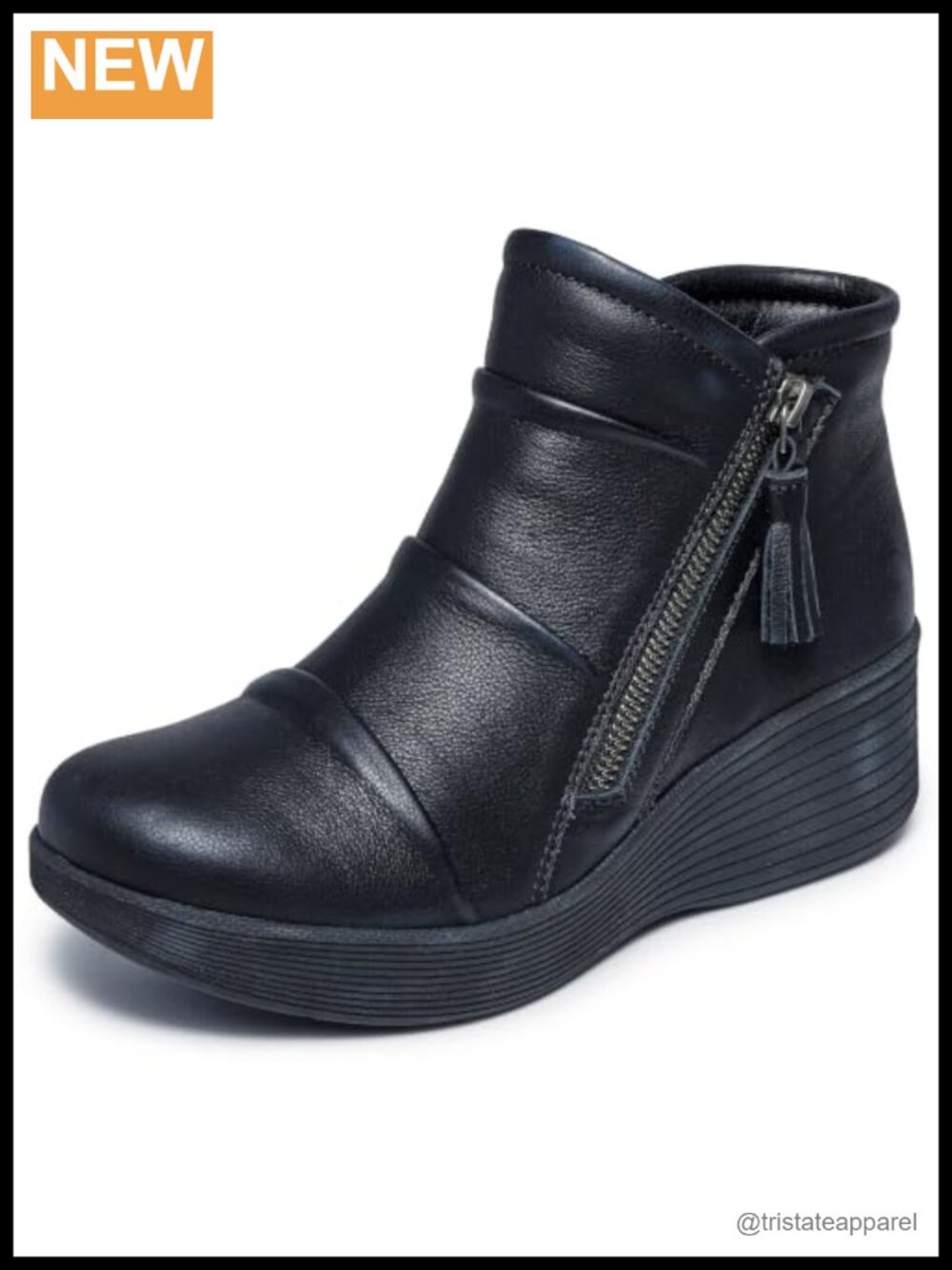 Skechers Women's Parallel Lite Ankle Bootie Wedge Zip Suede
